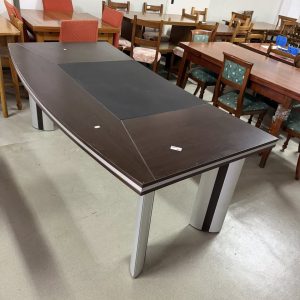 Birou de lux cu inserție de piele pe mijloc sh de calitate italiana R-26