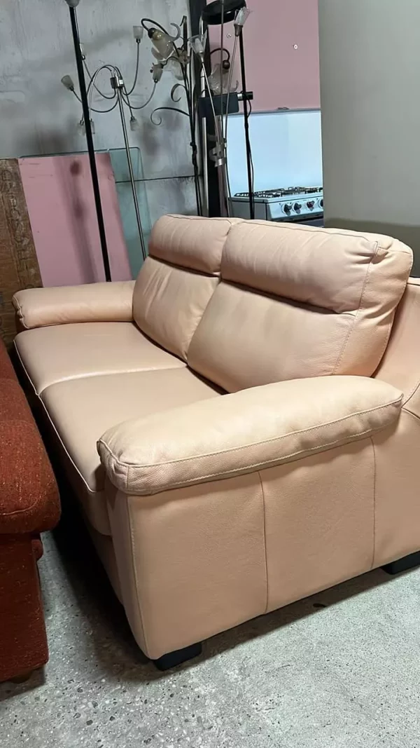 Canapea SH  din piele roz made in italy cu 3 locuri R-944 - imagine 5