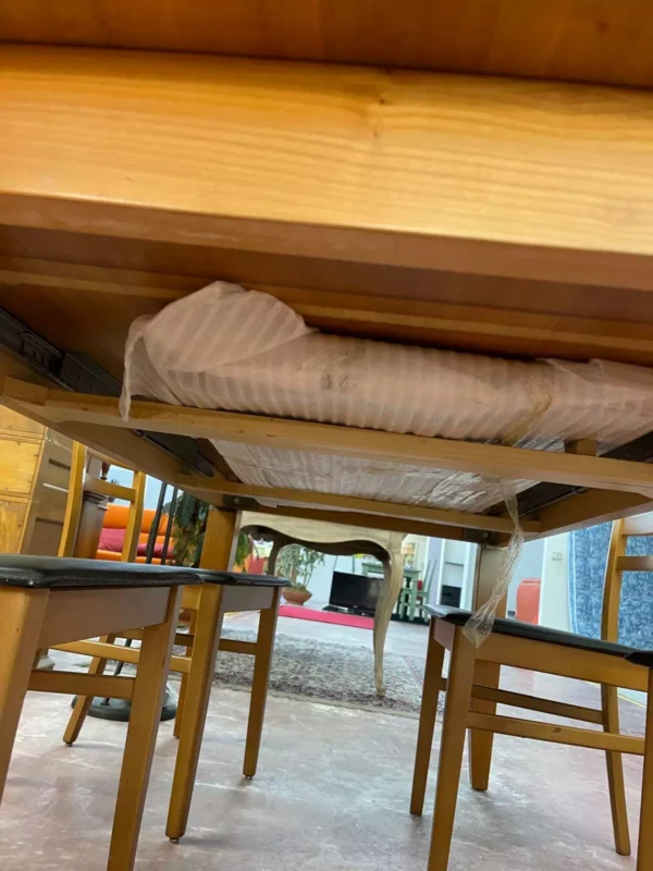 Masă extensibilă din lemn masiv calitate superioara cu 4 scaune made in italy R-901 - imagine 4
