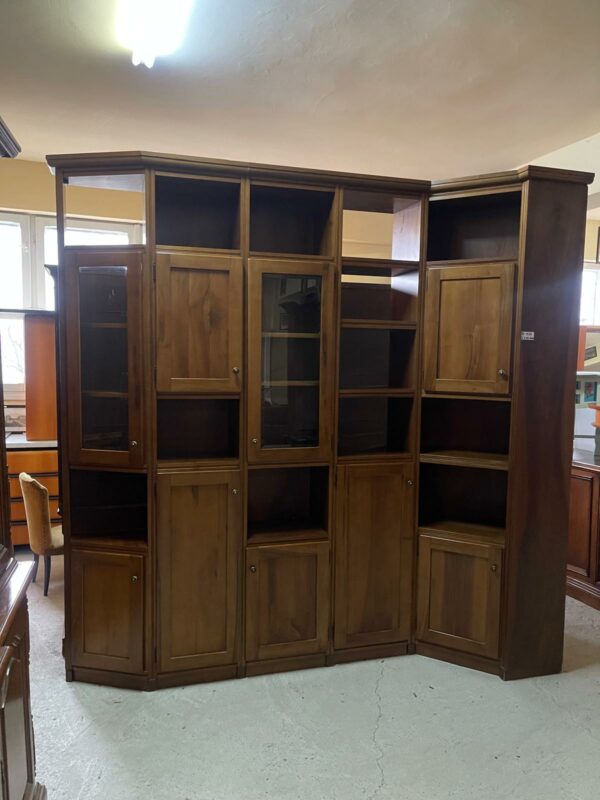 Mobilier de sufragerie / biblioteca din lemn de nuc masiv made in italy R-939 - imagine 3